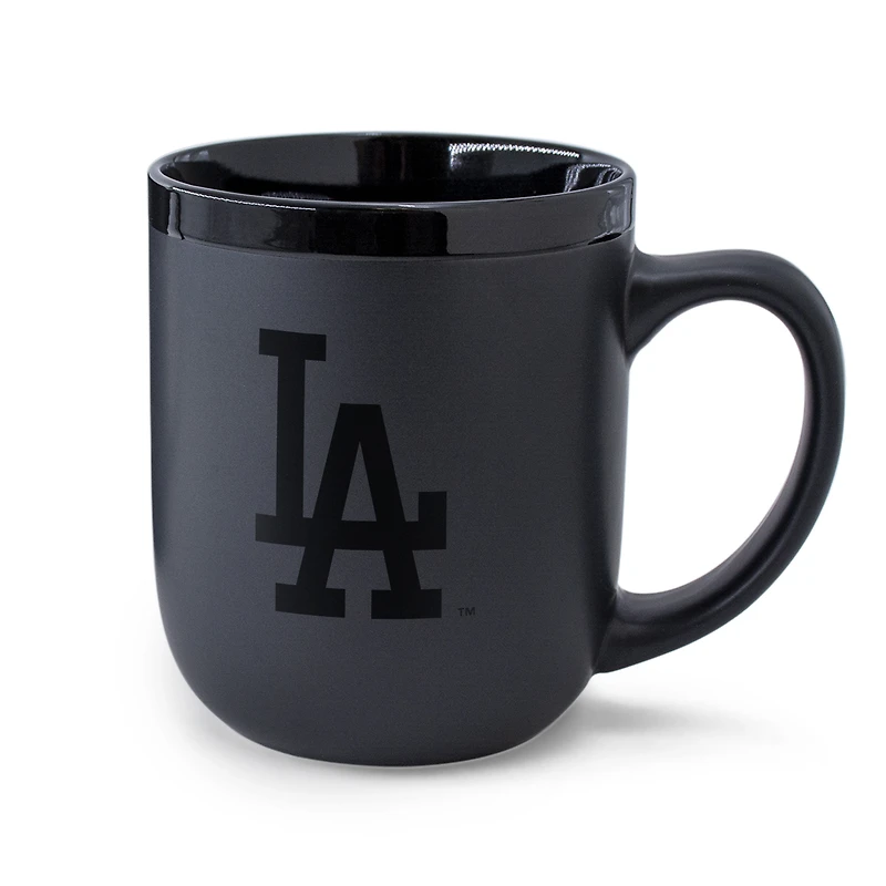 Tasse WinCraft Los Angeles Dodgers 48 cl en céramique noire ton sur ton