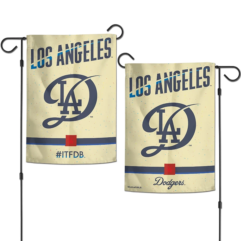 WinCraft Los Angeles Dodgers 2024 City Connect Drapeau de jardin double face 12" x 18"