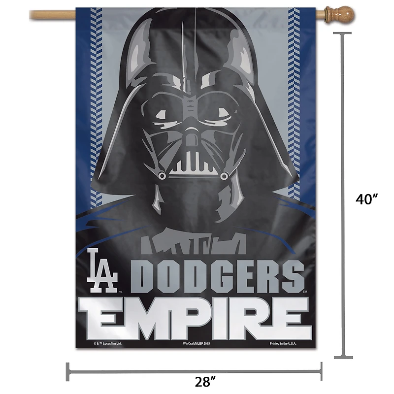 Bannière verticale simple face WinCraft Los Angeles Dodgers 28" x 40" Star Wars Empire