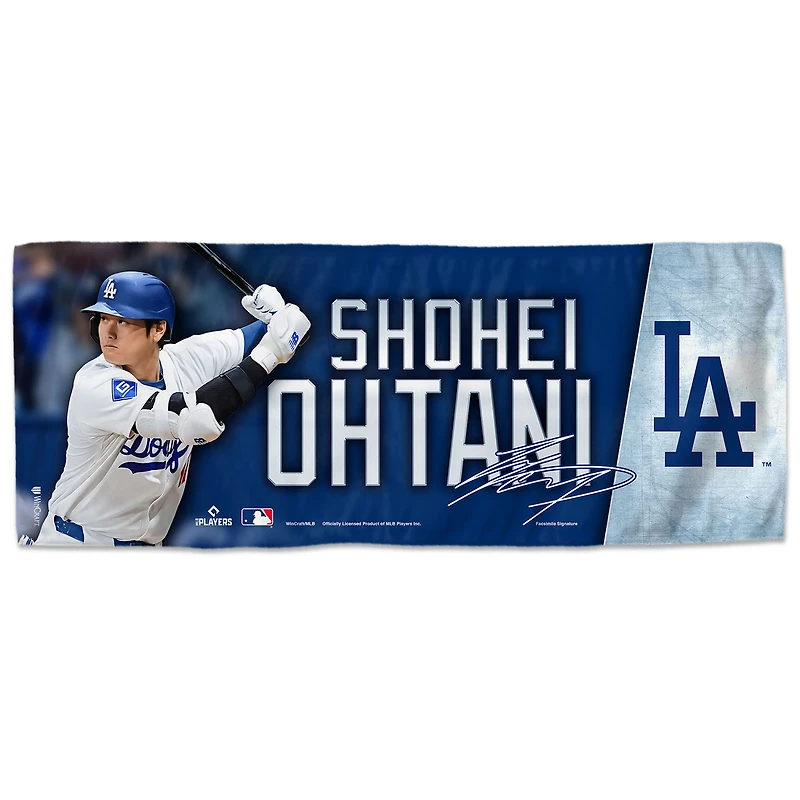 Serviette rafraîchissante double face WinCraft Shohei Ohtani Los Angeles Dodgers 30,5 x 76 cm