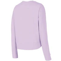 Ensemble haut à manches longues et short Elevation Tri-Blend pour femme Concepts Sport Lavande des Dodgers de Los Angeles