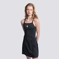 Women's Lusso  Black Los Angeles Dodgers Ciara Strappy Dress