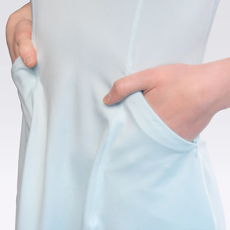 Robe à col en V bleu clair Celeste des Los Angeles Dodgers de Lusso pour femme