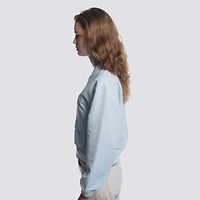 Veste courte zippée bleu clair à motif cachemire des Dodgers de Los Angeles pour femme Lusso