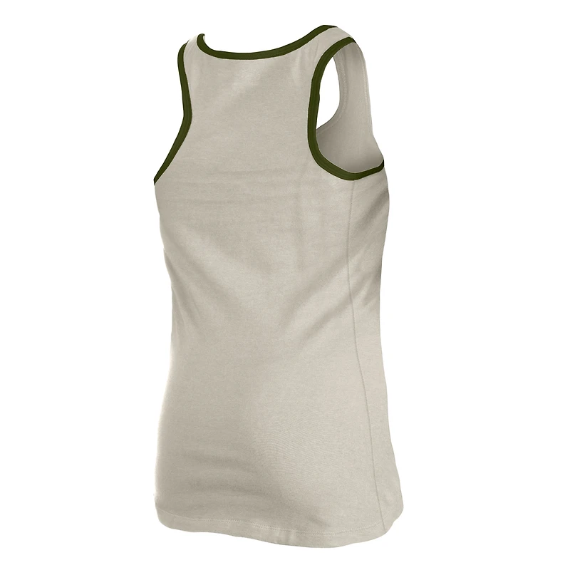 Women's New Era Cream Los Angeles Dodgers Armed Forces Tank Top