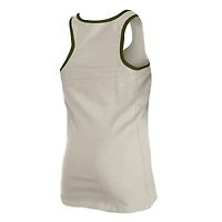 Women's New Era  Cream Los Angeles Dodgers Armed Forces Tank Top
