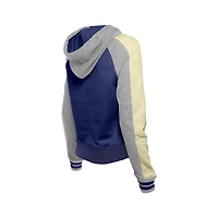 Sweat à capuche court manches raglan Cooperstown Collection Royal Los Angeles Dodgers de New Era pour femme