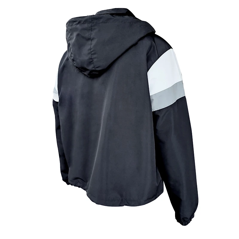 Women's Profile Black Los Angeles Dodgers Plus Anorak Hoodie Quarter-Zip Pullover