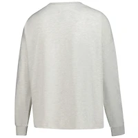 Women's Profile  Heather Gray Los Angeles Dodgers Plus French Terry Pullover Sweatshirt