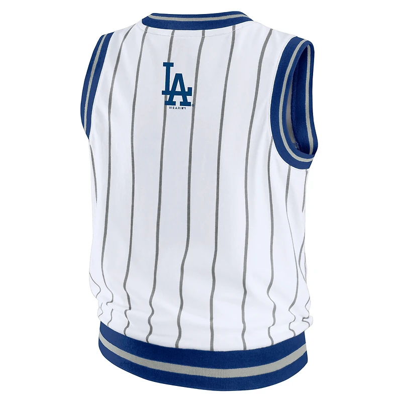 Women's WEAR by Erin Andrews White Los Angeles Dodgers Sporty Tank Top