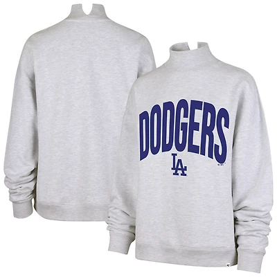 Sweat-shirt à col montant Subtle Muse gris chiné pour femme, modèle '47 des Los Angeles Dodgers
