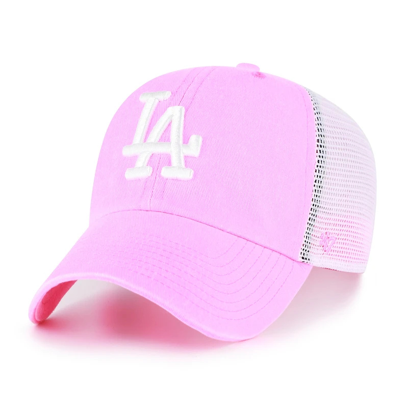 Casquette trucker rose '47 Los Angeles Dodgers pour femme, modèle Summer Fun Clean Up, ajustable