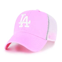 Women's '47 Pink Los Angeles Dodgers Summer Fun Trucker Clean Up Adjustable Hat