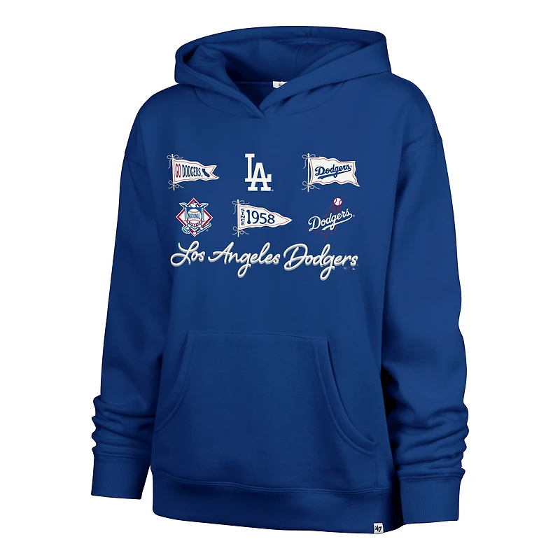 Women's '47 Royal Los Angeles Dodgers Bow & Banners Naomi Hoodie