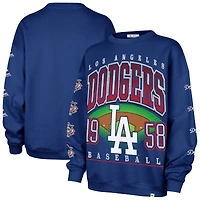 Sweat-shirt oversize en polaire à col rond pour femme « Royal Los Angeles Dodgers Go Big » n° 47