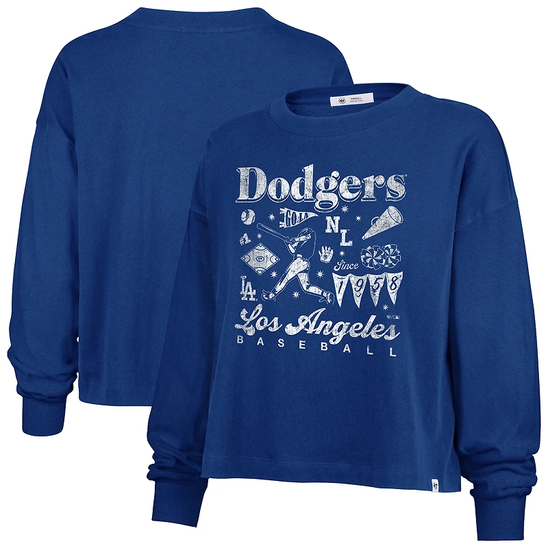 T-shirt à manches longues pour femmes '47 Royal Los Angeles Dodgers Team Collage Sydney