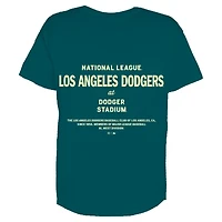 Women's '47  Teal Los Angeles Dodgers Plus Leon City Cropped T-Shirt