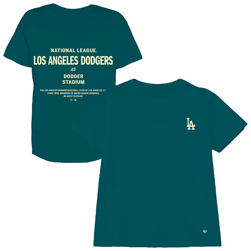 Women's '47 Teal Los Angeles Dodgers Plus Leon City Cropped T-Shirt