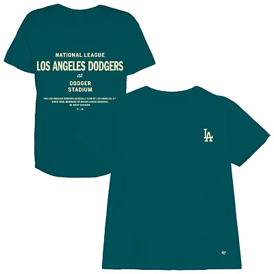 Women's '47  Teal Los Angeles Dodgers Plus Leon City Cropped T-Shirt