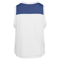 Women's '47 White Los Angeles Dodgers Premier Zoey Waist Length Tank Top