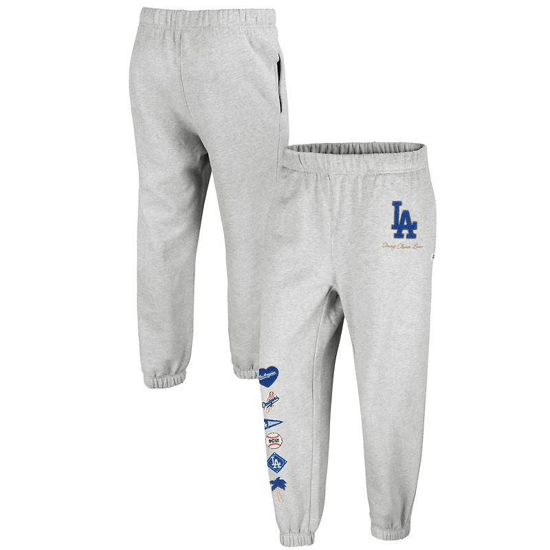 Women's '47 x Stoney Clover Lane Heather Gray Los Angeles Dodgers Venice Jogger Pants