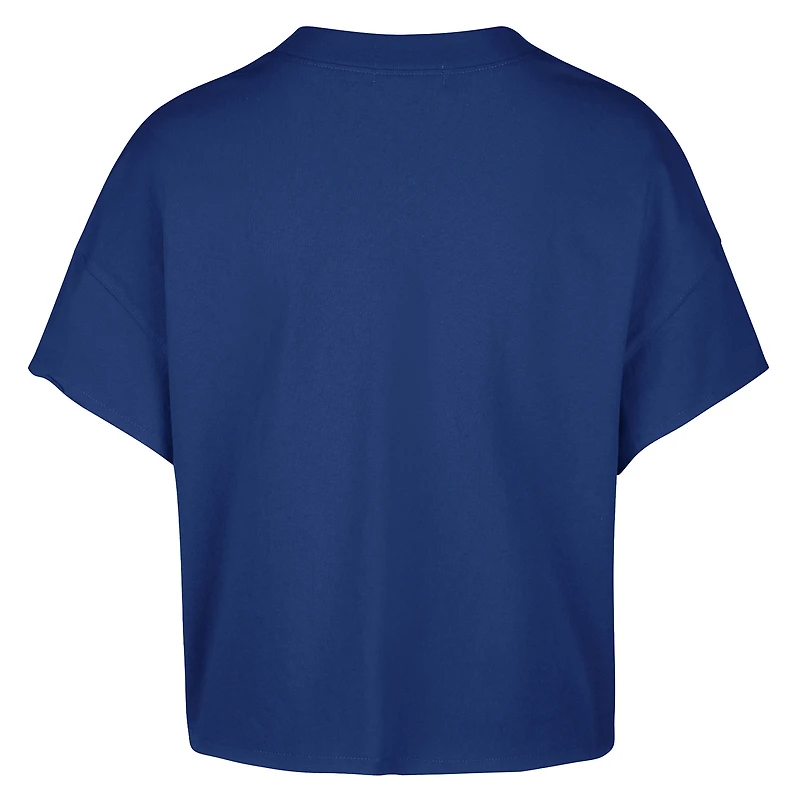 T-shirt oversize à col cranté pour femme '47 x Stoney Clover Lane Royal Los Angeles Dodgers
