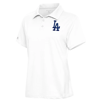 Women's Antigua  White Los Angeles Dodgers Motivated Polo
