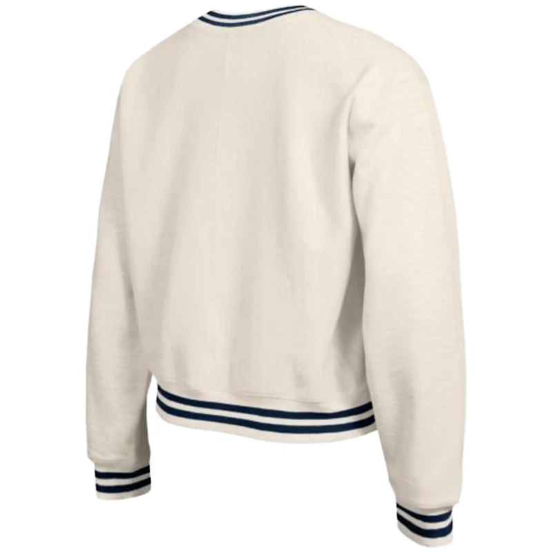 Sweat-shirt Champion crème pour femme, Los Angeles Dodgers Reverse Weave