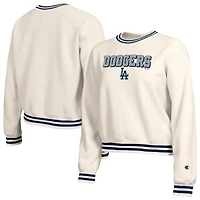 Women's Champion  Cream Los Angeles Dodgers Reverse Weave Sweatshirt