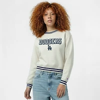 Sweat-shirt Champion crème pour femme, Los Angeles Dodgers Reverse Weave