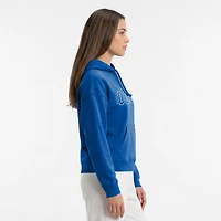 Women's Champion Royal Los Angeles Dodgers Distressed Powerblend Hoodie