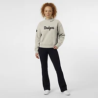 Women's Champion Stone Los Angeles Dodgers Triumph Tri-Blend Sweatshirt