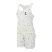 Women's Concepts Sport Cream Los Angeles Dodgers Gardner Hacci Knit Romper