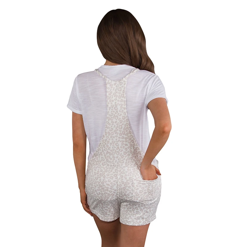 Women's Concepts Sport Cream Los Angeles Dodgers Montana Hacci Knit Romper Overalls