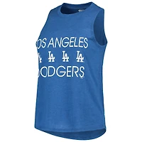 Concepts Sport Gris/Royal Los Angeles Dodgers Meter Muscle Débardeur et pantalon Ensemble de nuit