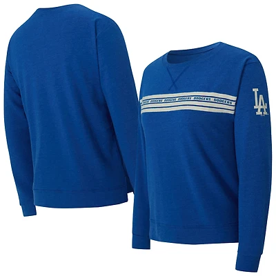 Women's Concepts Sport Royal Los Angeles Dodgers Birch French Terry Long Sleeve T-Shirt