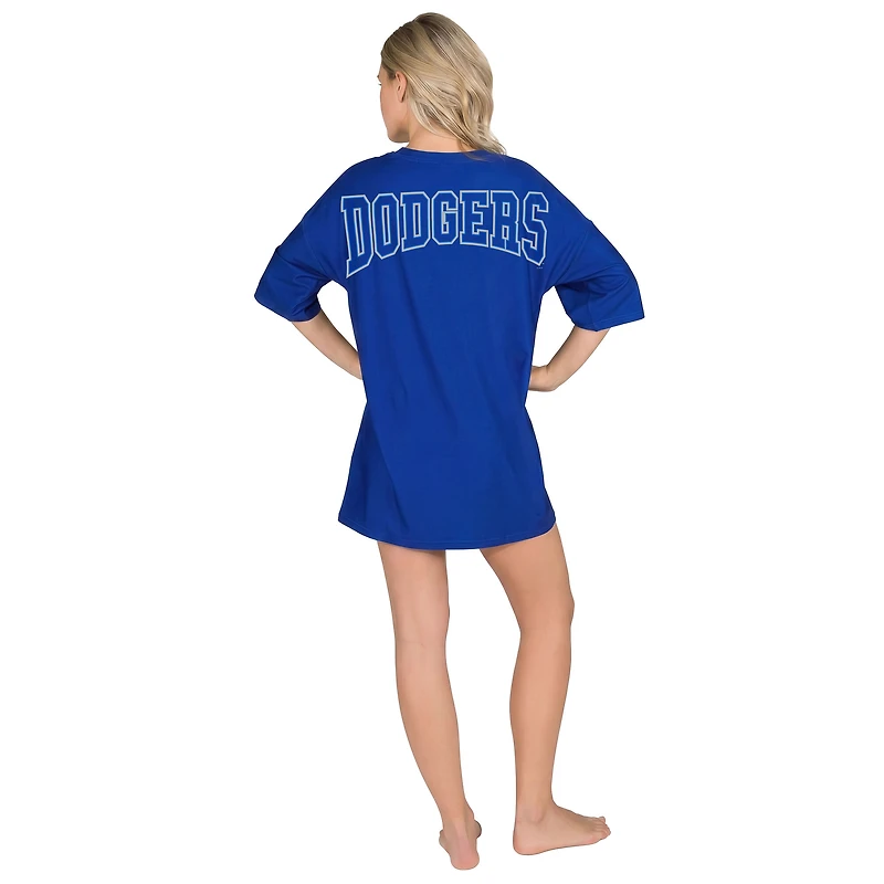 Robe de nuit en maille mosaïque Royal Los Angeles Dodgers Concepts Sport pour femme