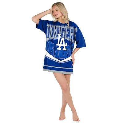 Robe de nuit en maille mosaïque Royal Los Angeles Dodgers Concepts Sport pour femme