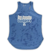 Ensemble de nuit Concepts Sport Royal Los Angeles Dodgers pour femmes, débardeur et short grande taille Cloud