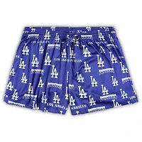 Women's Concepts Sport White/Royal Los Angeles Dodgers Plus Tank Top & Shorts Sleep Set
