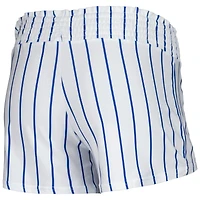 Concepts Sport - Short de nuit blanc à fines rayures Los Angeles Dodgers Reel pour femme