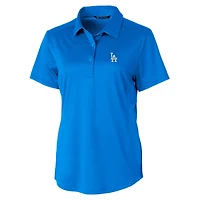 Women's Cutter & Buck Blue Los Angeles Dodgers Prospect Textured Stretch Polo