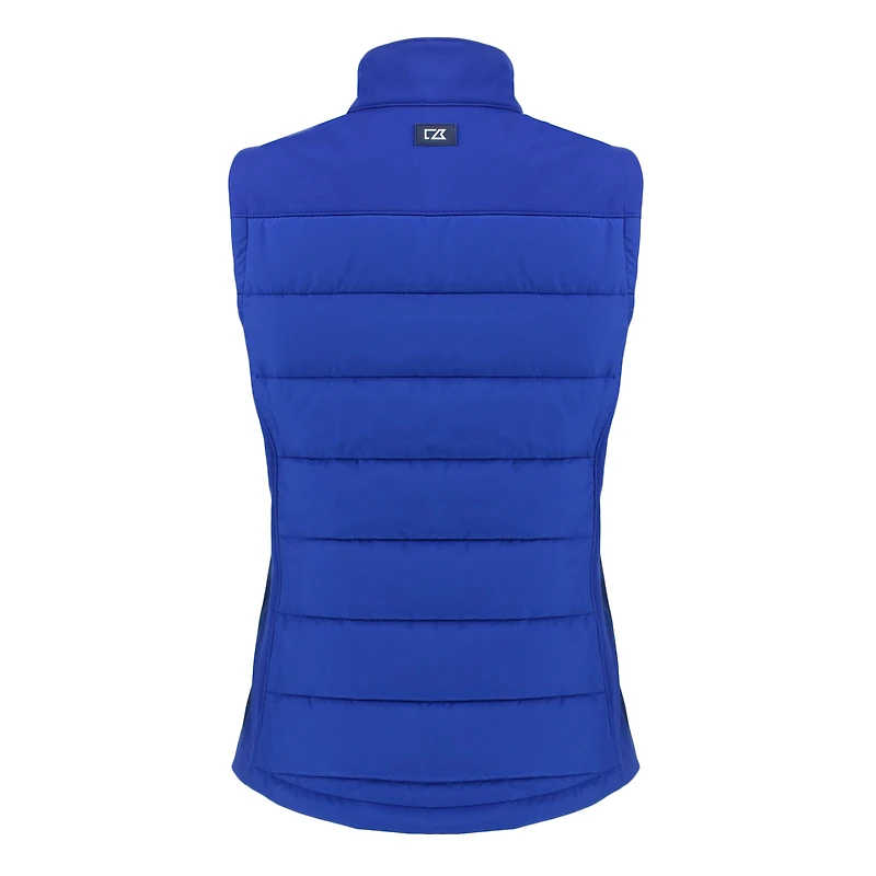 Gilet zippé hybride en softshell recyclé pour femme Cutter & Buck Royal des Dodgers de Los Angeles Evoke