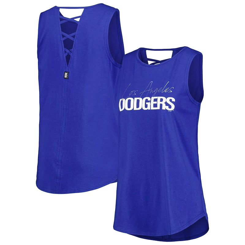 Débardeur tri-mélange DKNY Sport Royal Los Angeles Dodgers Claire Fashion pour femmes