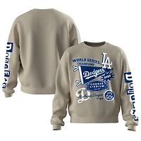Women's Fanatics  Beige Los Angeles Dodgers 2025 World Series Champions Pennant Spirit Jersey Fleece Sweatshirt