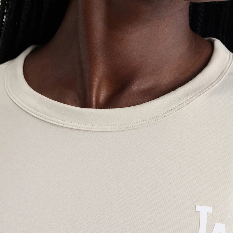 T-shirt à manches longues gris Los Angeles Dodgers pour femmes de la marque Fanatics