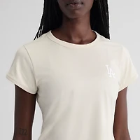 Women's Fanatics Gray Los Angeles Dodgers Clutch T-Shirt