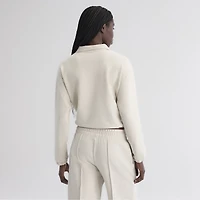 Pull à demi-zip oversize gris Los Angeles Dodgers de Fanatics pour femme