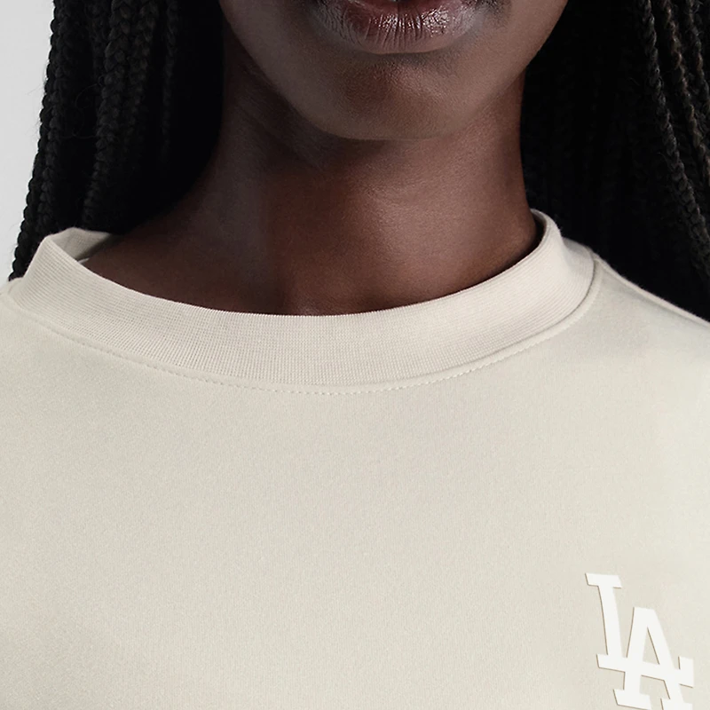 Women's Fanatics Gray Los Angeles Dodgers Oversized Clutch Tri-Blend Sweatshirt