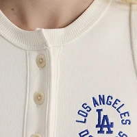 Débardeur côtelé emblématique Los Angeles Dodgers de Fanatics Bisque pour femme